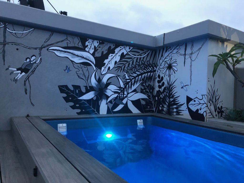Private mural swimming pool